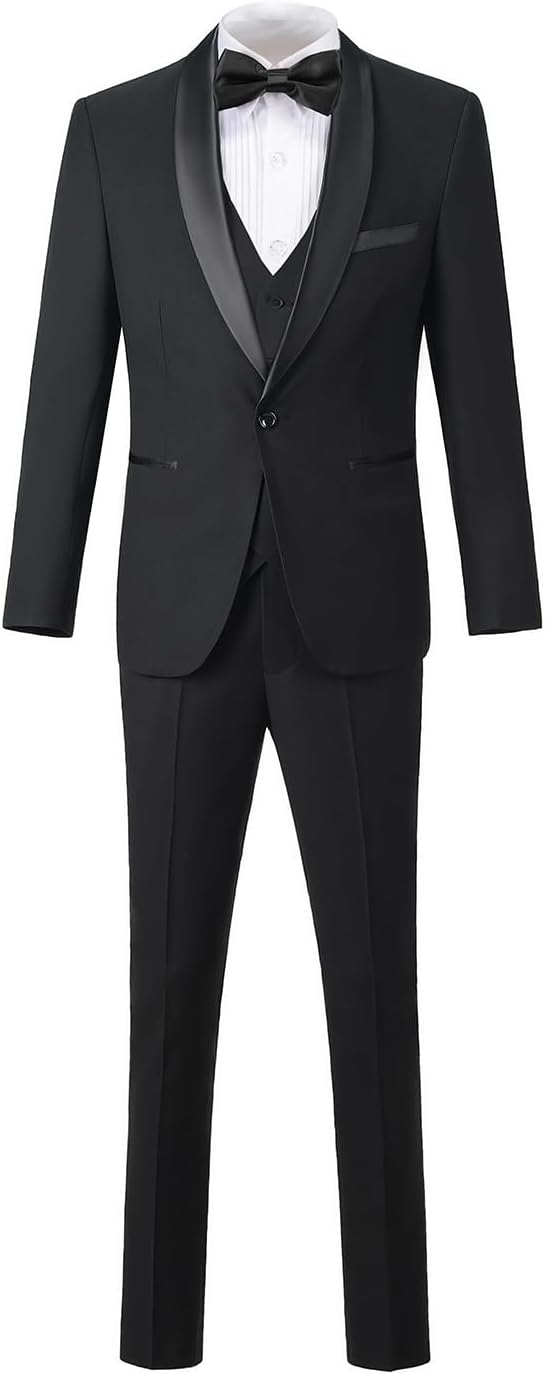 Boys Suit for Toddler Tuxedo Kids Formal Suits Set 5 Pieces Wedding Outfit by SHINFAN