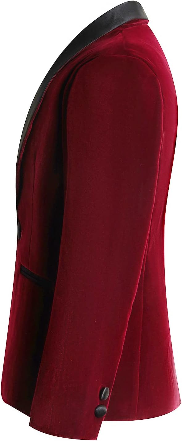 Boys Tuxedo Suit 3 Pieces Kids Formal Slim Fit Velvet Suits Set - Image 3
