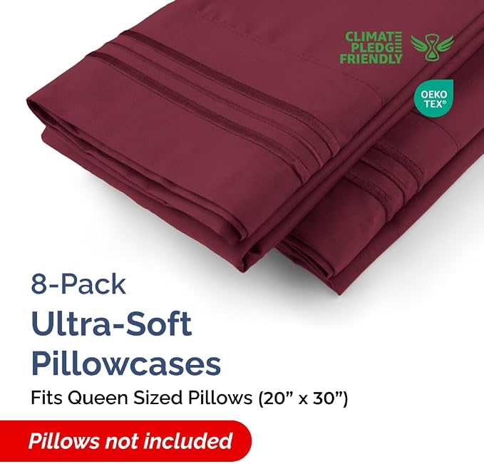 Queen Pillow Cases Set of 8 - Image 2