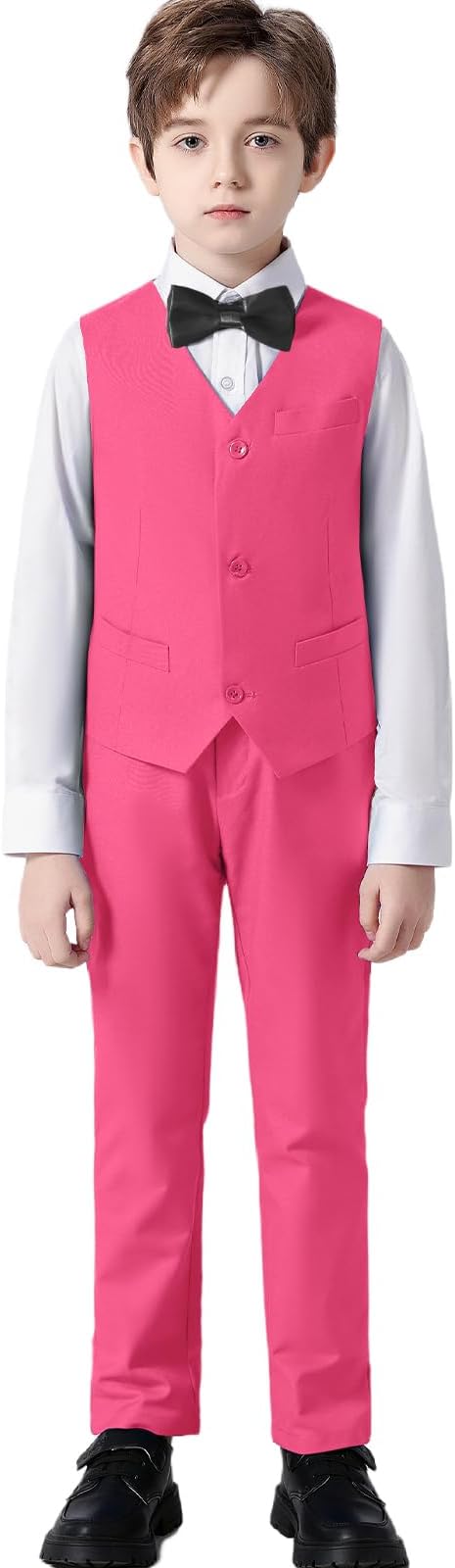Boys' Suits Formal Slim Fit Tuxedo Boys Vest and Pants Set - Image 2