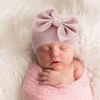 BQUBO Newborn Baby Hats Mittens Set Hospital Hat Beanie Infant Bow Hats Baby - Image 3