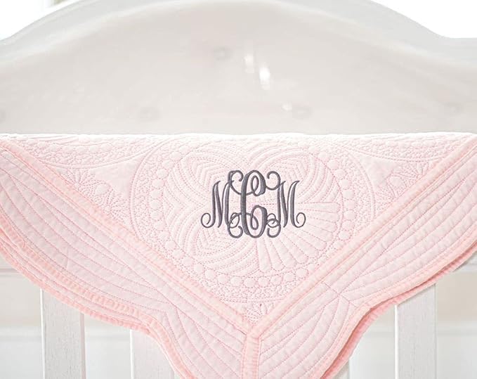 Personalized Baby Blanket Baby Quilt Monogrammed Blankets - Image 7