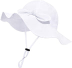 Baby Girl Sun Hat with UPF 50+ Outdoor Adjustable Beach Hat with Wide Brim by DANMY