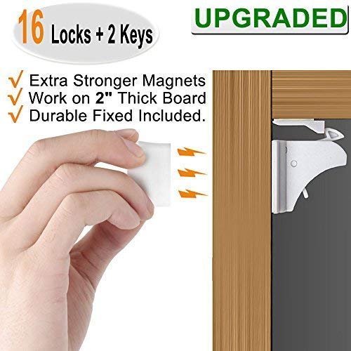 Vmaisi 16 Pack Child Safety Magnetic Cabinet Locks - Image 8