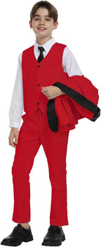 Boys Suit for Toddler Tuxedo Kids Formal Suits Set 5 Pieces Wedding Outfit - Image 3