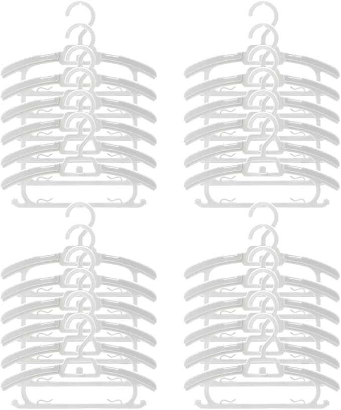 24 Pack Adjustable Baby Clothes Hangers by BESSLEE