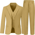 Boys' 3 Piece Suit Set with Suit Jacket, Formal Tuxedos Slim Fit Ring Bearer by Hipfun
