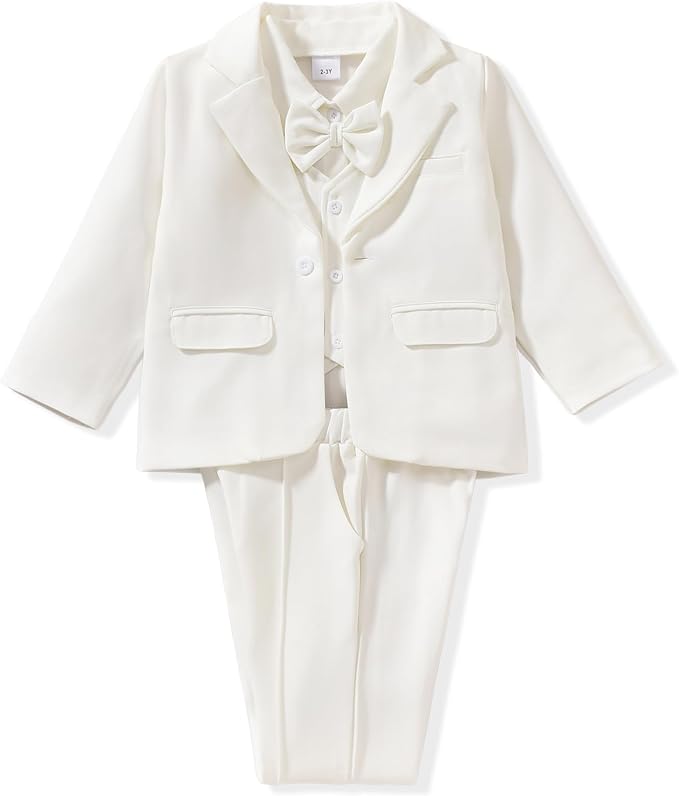 Toddler Boys Suit 4Pcs by MINIFEIKO