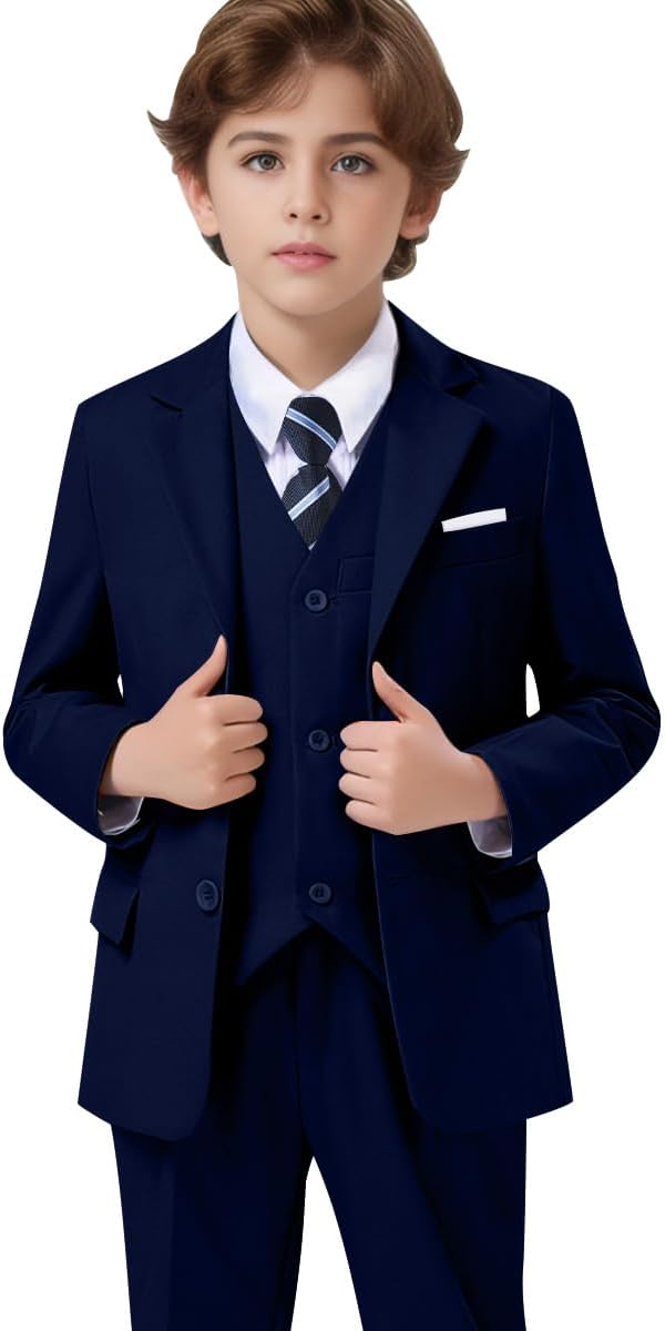 Boys' Formal Suit Set Adjustable Waist Suits by Unknown