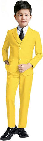 YuanLu Boys Suit for Kids Tuxedo Wedding Ring Bearer Outfit, 5 Piece Boy Slim by YuanLu