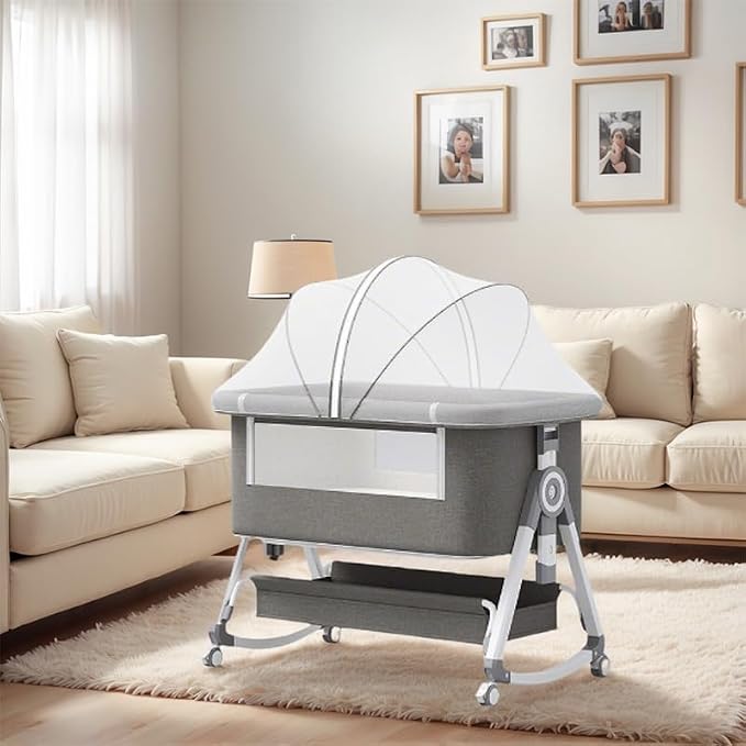 Baby Bassinet, 3 in 1 Baby Bassinets Bedside Sleeper - Image 9