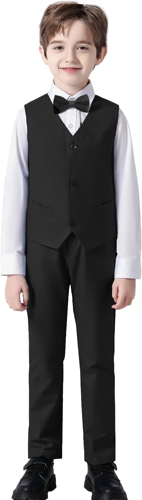 Boys' Suits Formal Slim Fit Tuxedo Boys Vest and Pants Set - Image 2