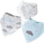 JN&LULU 3 Pack Newborn Baby Bibs Bandana Drool Bibs by JNLULU