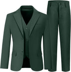 Boys' 3 Piece Suit Set with Suit Jacket, Formal Tuxedos Slim Fit Ring Bearer by Hipfun