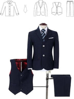 YuanLu Boys Suit for Kids Tuxedo Wedding Ring Bearer Outfit, 5 Piece Boy Slim - Image 4