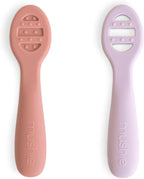 mushie Silicone First Feeding Baby Spoons | 2 Pack by mushie