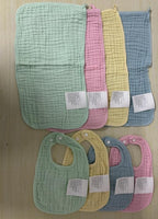 Tallew 8 Pack Baby Bibs and Muslin Burps - Image 8