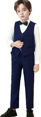 Boys' Suits Formal Slim Fit Tuxedo Boys Vest and Pants Set - Image 2