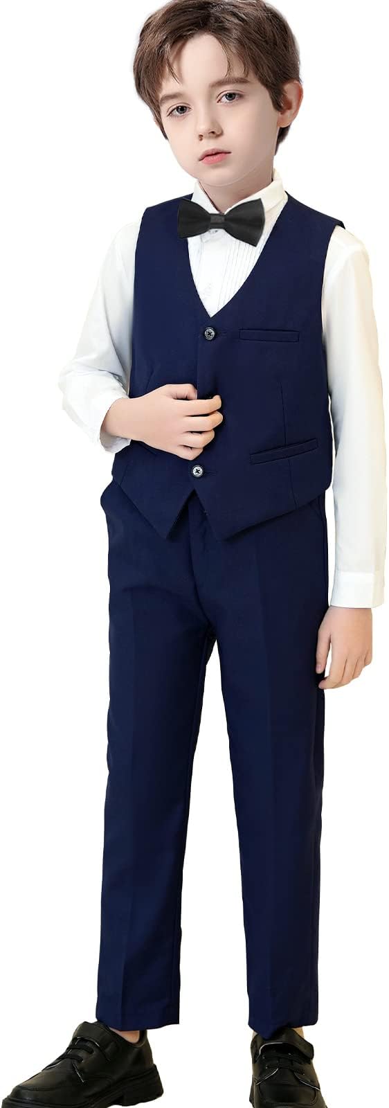 Boys' Suits Formal Slim Fit Tuxedo Boys Vest and Pants Set - Image 2