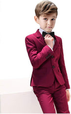Boys Suits 5 Pieces Slim Fit Blazer Pants Black Blue Outfit Suit - Image 5