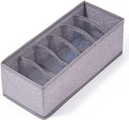 Qozary 6 Pack Sock Underwear Drawer Organizer Dividers, Collapsible Cabinet - Image 6