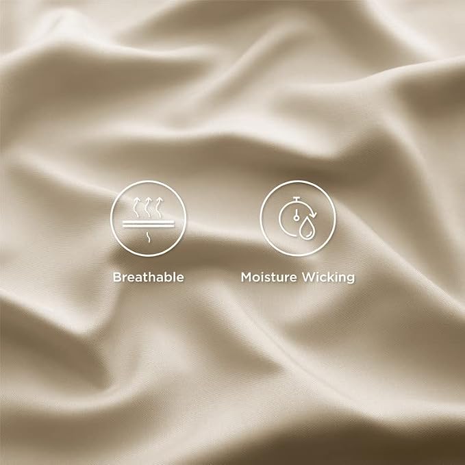 Bedsure Full Size Bed Sheets, Cooling Sheets, Rayon Derived from Bamboo - Image 4