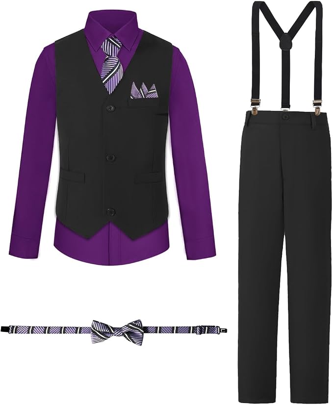 Boys Suits Formal Dress Vest and Pants Set by Unknown