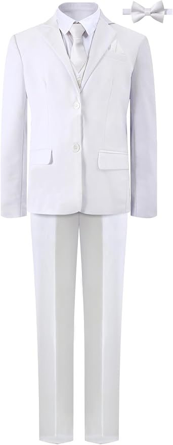A&J DESIGN Boys 7-Piece Formal Suit Ring Bearer Outfit by AJDESIGN