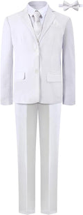 A&J DESIGN Boys 7-Piece Formal Suit Ring Bearer Outfit by AJDESIGN