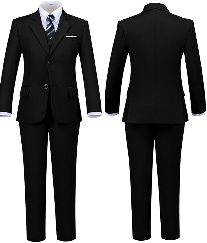 Boys' Formal Suit Set Adjustable Waist Suits - Image 4