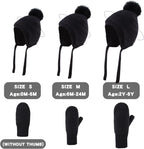 JANGANNSA Basic Winter Baby Boys Beanie Pompom Knitted Girls Hat Kids Earflap - Image 5