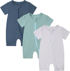 OPAWO Bamboo Baby Pajamas 3 Pack, Double Zipper Bamboo Sleepers by OPAWO