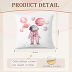 SPBL&L Pink Space Pillow Covers 18x18, Space Themed Bedroom Decor, Space Room - Image 5