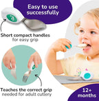 doddl Toddler Utensils, Ergonomic Fork Spoon and Knife Set - Image 3