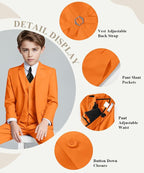 Visaccy Boys Suits Slim Fit Dress Clothes Ring Bearer Outfit - Image 2