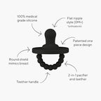 Ryan & Rose Cutie PAT Pacifier Teether 3 Pack and Flex Clip - Image 2