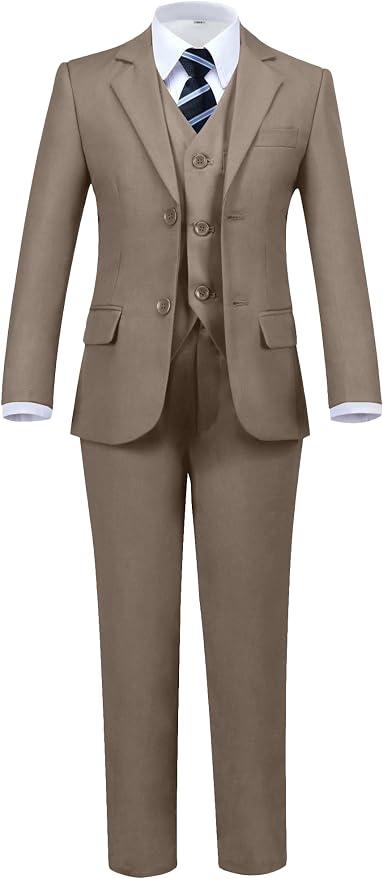 Boys' 5 Piece Formal Suit Set by Hipfun