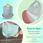 Silicone 8-Pack Bibs for Babies Toddlers Girls| Adjustable Waterproof BPA Free - Image 6