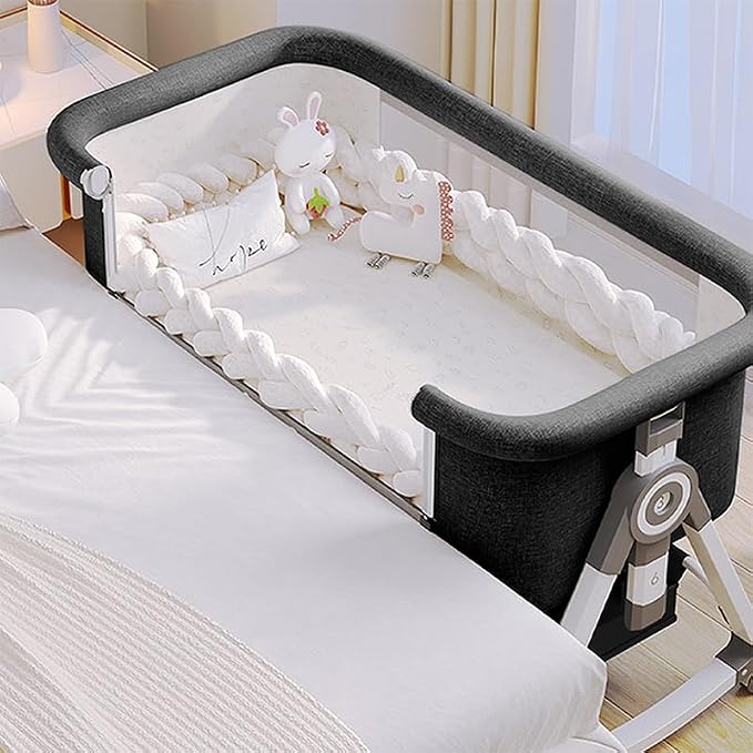 Baby Bassinet, 3 in 1 Baby Bassinets Bedside Sleeper - Image 2