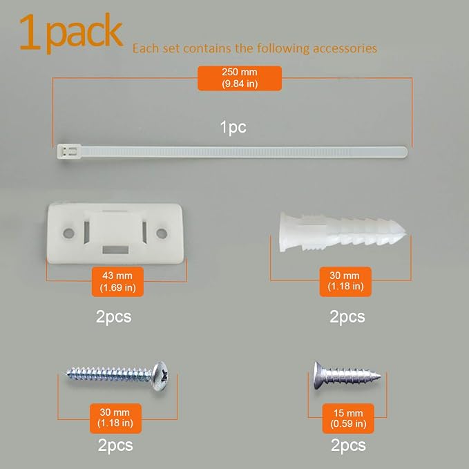 Anti-Tip Furniture Wall Anchor Straps, Wall Anchors Straps Kit - Image 6