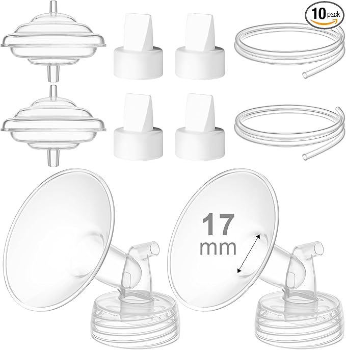 Breast Pump Accessories Kit - 17mm Flange Set Compatible by GOTOCUT