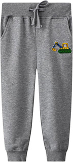 LOKTARC 2 Pack Boys Drawstring Sweatpants Cute Pattern Cotton Sport Jogger Pants - Image 2