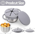 BUSOHA 2 Pack Stainless Steel Toddler Snack Cups - 9 OZ Snack Cups - Image 2
