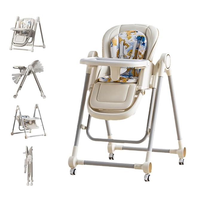 5 in 1 Baby High Chair Swings for Infants Foldable Rocking 8 Level Height - Image 4