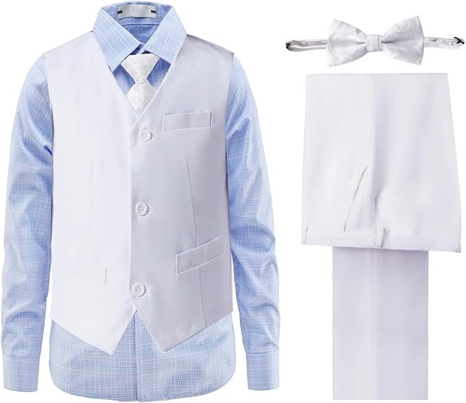 Boys' Suits Formal Slim Fit Tuxedo Boys Vest and Pants Set by DHTS