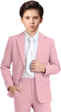 Boys Formal Suit Set 4 Pieces Kids Tuxedo Ring Bearer Outfit by Boihedy