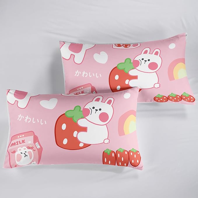 QOOMO Strawberry Rabbit Comforter Set - Image 6