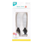 Bumkins Toddler Utensils, Kids Size Fork and Spoon Set, Silicone and - Image 4