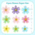 YUNXUAN Pastel Party Decorations Paper Fan Paper Flowers Decorations - Image 2