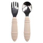 Bumkins Toddler Utensils, Kids Size Fork and Spoon Set, Silicone and by Bumkins